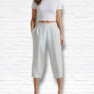 Cottagecore Vintage Light Blue Linen Bloomer Capri Pants Size S/M